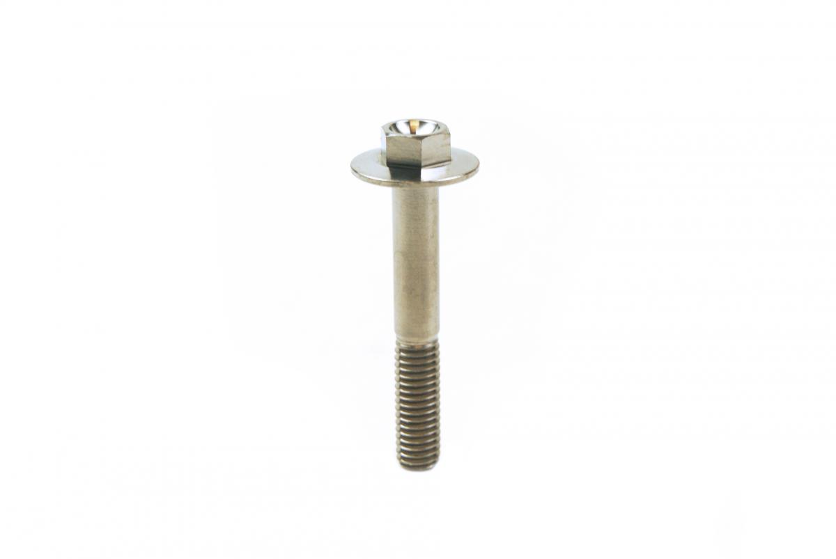 TITANIUM GR5 BOLT M6 x 40mm EACH, FLANGE OD: 15.90mm / HEX SIZE: 8mm, / PANEL BOLT FIXING PLASTIC image 1