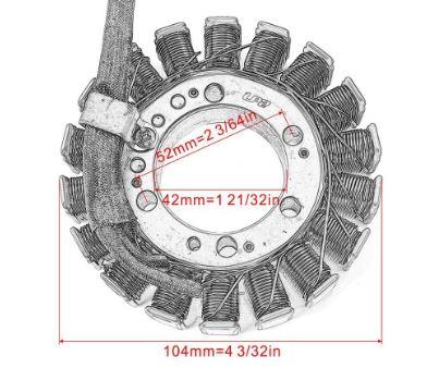 STATOR COIL 2007-2014 KAWASAKI KLE 650 NINJA EX650 ER650 21003-0042 thumbnail 4