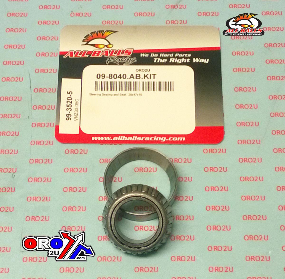 BEARING TAPER & SEAL KIT, ALLBALLS 99-3520-5, 32005XR/26, 26x47x15 thumbnail 4