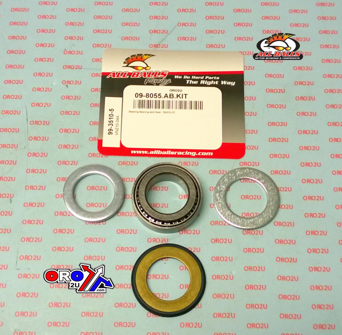 BEARING TAPER & SEAL KIT, ALLBALLS 99-3510-5 4T-CR-0627, 30x51x15 thumbnail 3