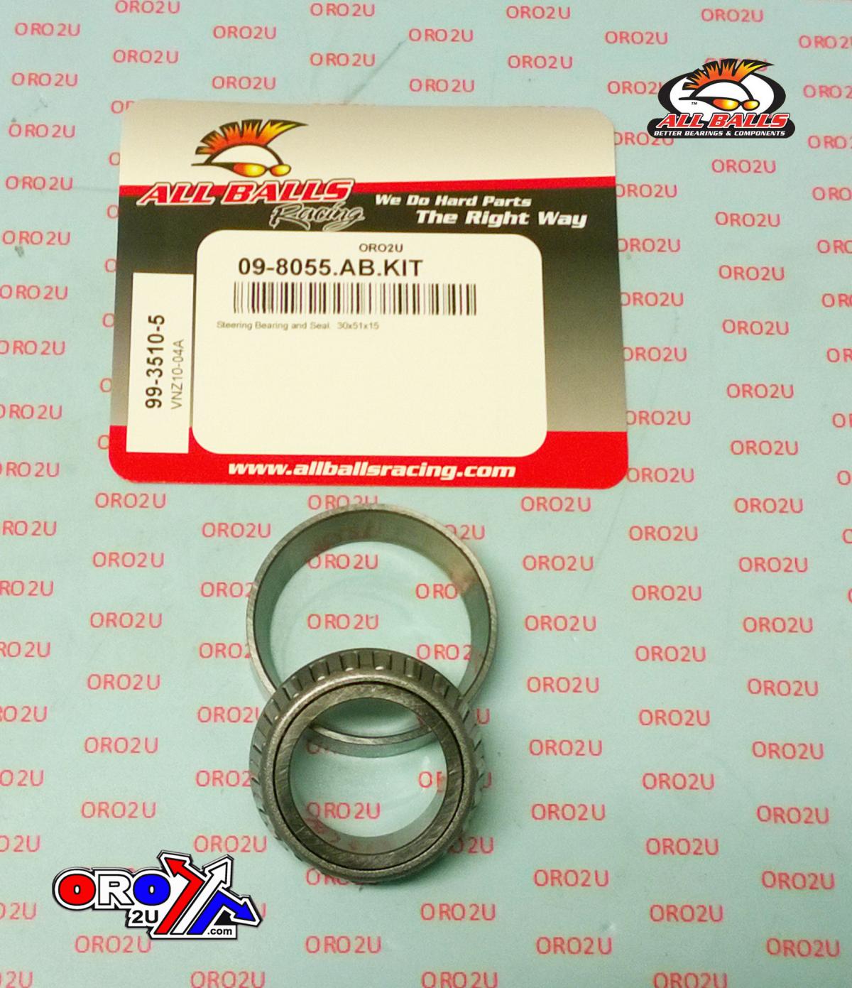 BEARING TAPER & SEAL KIT, ALLBALLS 99-3510-5 4T-CR-0627, 30x51x15 thumbnail 4