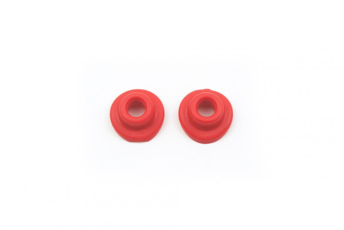 TYRE AIR VALVE SEAL SET/2 RED image 1