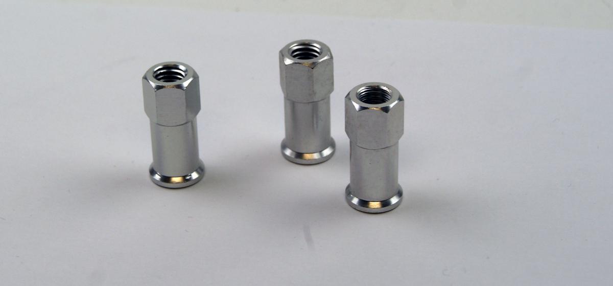 8mm RIM LOCK NUTS PK/3 SILVER thumbnail 2