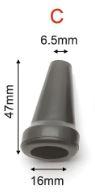 ADJUSTER LEVER COVER TYPE C BLACK [EACH] thumbnail 2