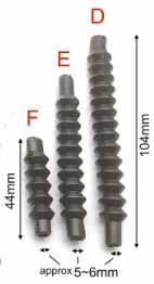 CONTROL CABLE COVER TYPE F BLACK [EACH] thumbnail 2