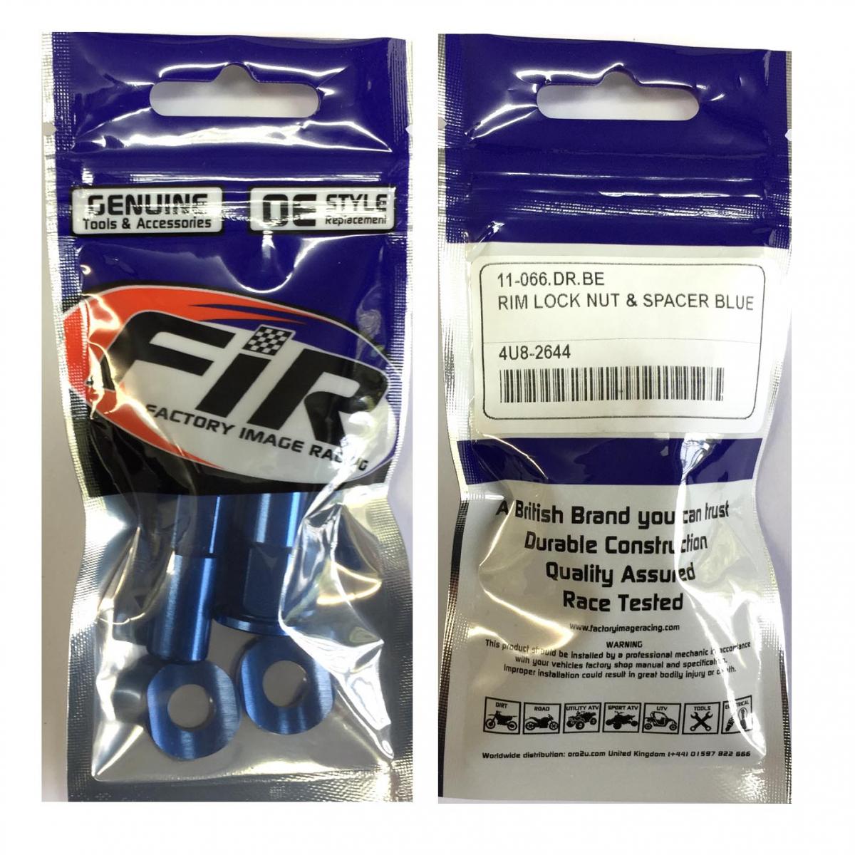 RIM LOCK NUT & SPACER BLUE thumbnail 2