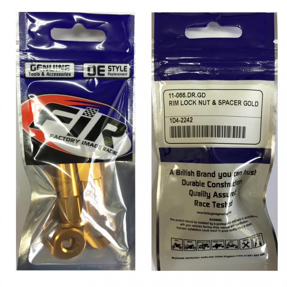 RIM LOCK NUT & SPACER GOLD thumbnail 2