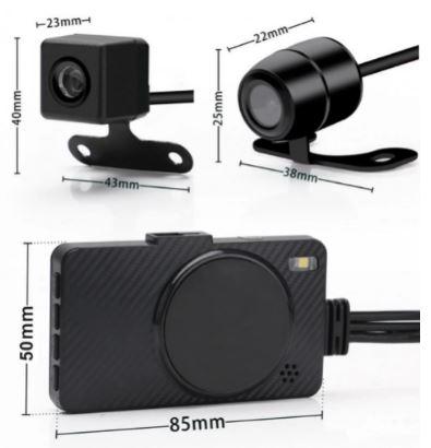 MOTORCYCLE DVR DASHCAM FRONT REAR VIEW DUAL CAMERA thumbnail 2