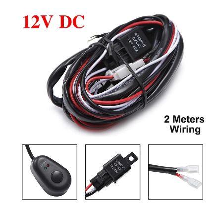 UNIVERSAL LED SPOT LIGHT BAR WIRING LOOM, FUSE / RELAY / CONNECTORS / SWITCH