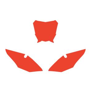 FANTIC XE 2021-2024 PRE CUTS, BLACKBIRD 3F01/60 RED, NUMBER BOARD BACKGROUNDS image 1