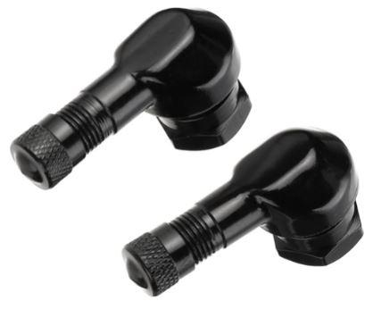 (PACK OF 2) TUBELESS BOLT ON TYRE VALVE, 10mm x 11.3mm 90° DEGREE STEM, BLACK thumbnail 2