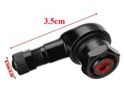 (PACK OF 2) TUBELESS BOLT ON TYRE VALVE, 10mm x 11.3mm 90° DEGREE STEM, BLACK thumbnail 5