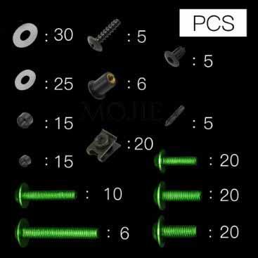 FAIRING BOLT KIT 202pcs. BLACK Honda, CBR1100XX CBR1100 CBR 1100 1100XX 1997-2007 Body Fairing Bolt Screw Fastener-Fixatio, Blackbird thumbnail 2