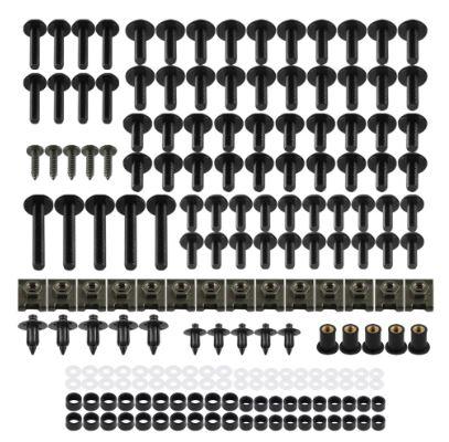 FAIRING BOLT KIT 190Pcs BLACK SUZUKI SV 650 1000 V-STROM 650 1000 BANDIT 400 600 1200 GSF 400 1200 GS500 thumbnail 2