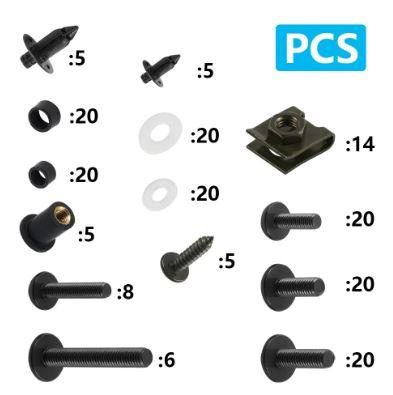 FAIRING BOLT KIT 190Pcs BLACK SUZUKI SV 650 1000 V-STROM 650 1000 BANDIT 400 600 1200 GSF 400 1200 GS500 thumbnail 4