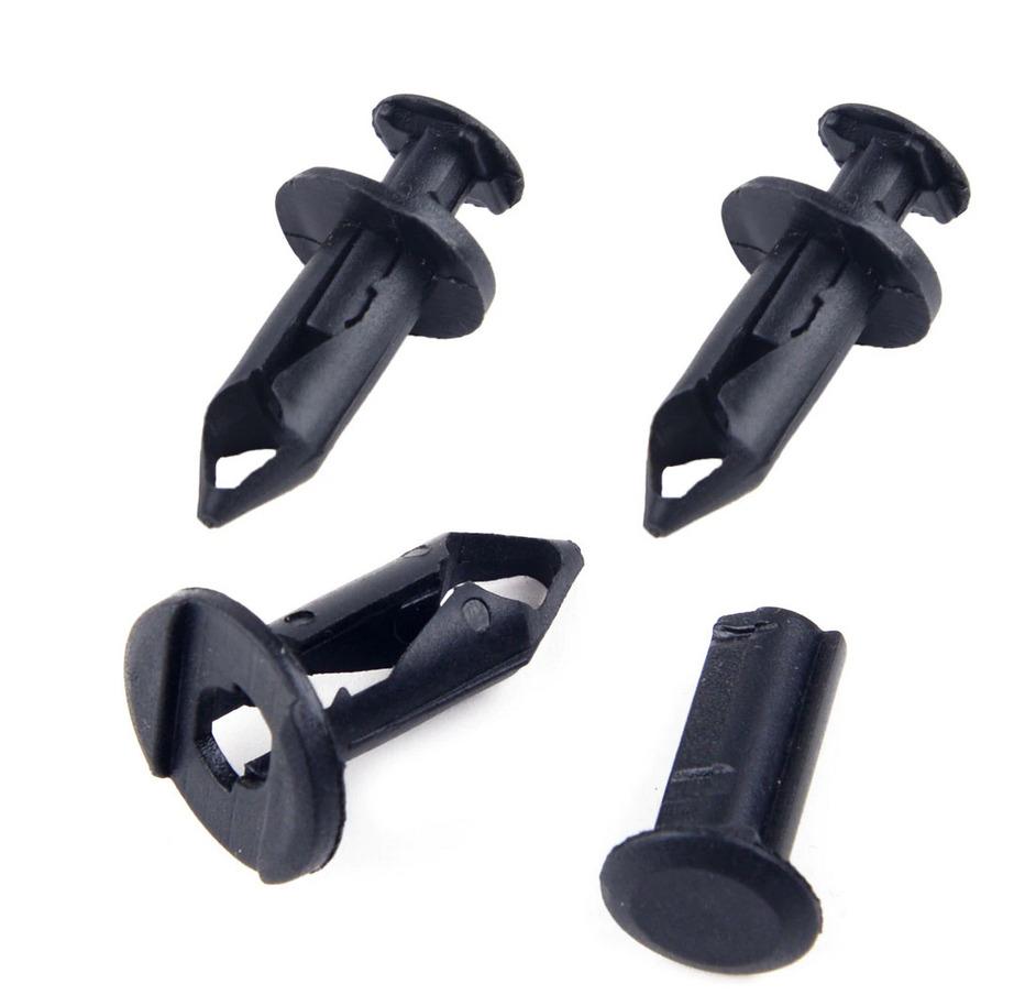 PLASTIC CENTRE PUSH FENDER CLIPS RIVETS PACK-10 8mmx15mmx23mm thumbnail 2