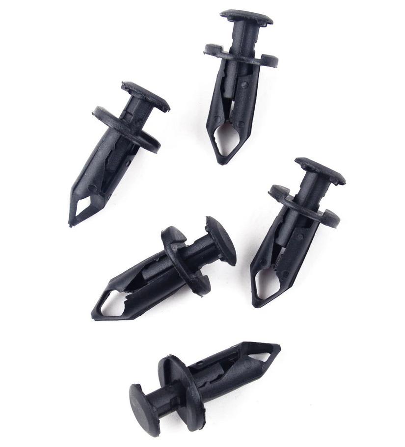 PLASTIC CENTRE PUSH FENDER CLIPS RIVETS PACK-10 8mmx15mmx23mm thumbnail 3