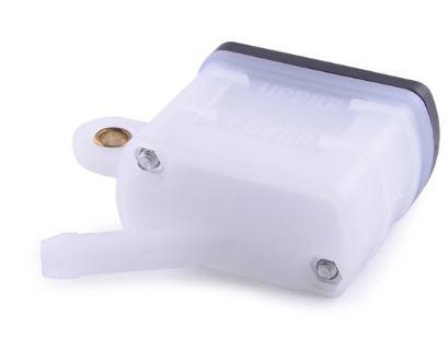 REAR BRAKE FLUID RESERVOIR RECTANGULAR CAP & SHORT PIPE DIRT ATV UTV 33718-GE2-690 thumbnail 2