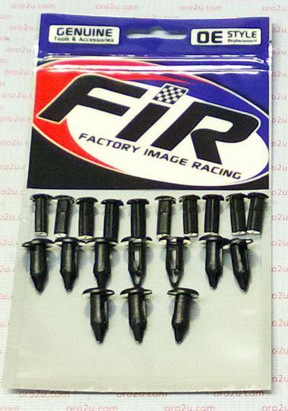 PACK-10 M8 PLASTIC CENTER PUSH FENDER CLIPS RIVETS, 8mm x 20mm x 20mm thumbnail 4