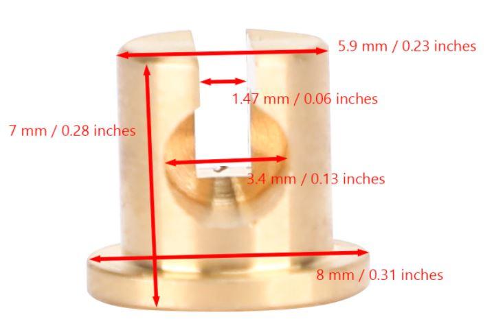 SPLIT NIPPLE D 6.0 x L 6.0 x H 8.0mm BRASS thumbnail 4