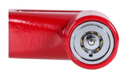 MOTORCYCLE ANTI-THEFT BRAKE ROTOR DISC LOCK SMALL RED thumbnail 3