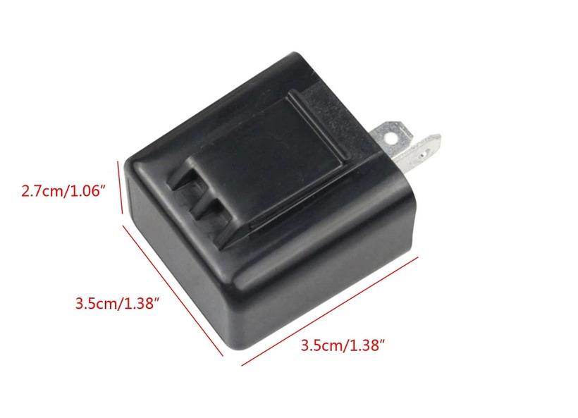 12V 2 Pin Relay Turn Signal Blinker Indicator, Adjustable Frequency LED Flashing FM Flasher thumbnail 5