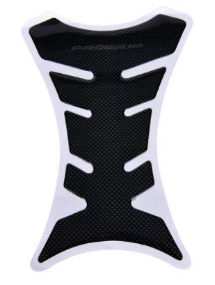 TANK PAD PROTECTOR BLACK / CARBON, 170 Long SMALL Universal Fishbone, Honda Yamaha Kawasaki Suzuki Ducati image 1