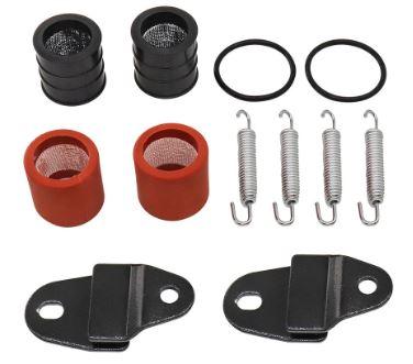 EXHAUST MUFFLER MOUNT KIT 1987-2006 YAMAHA BANSHEE YFZ350 GASKET + SPRING image 1