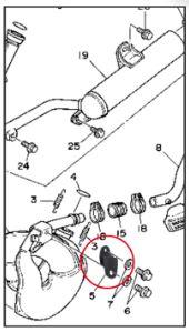 EXHAUST MOUNTING TWIN LEG 1987-2006 YAMAHA BANSHEE YFZ 350 2GU-14771-00-00 thumbnail 5
