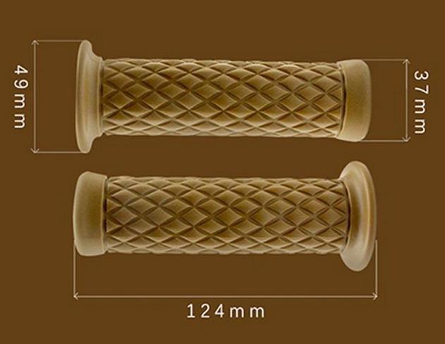 GRIP SET CLASSIC CAFE RACER RETRO, KHAKI - thumbnail 2