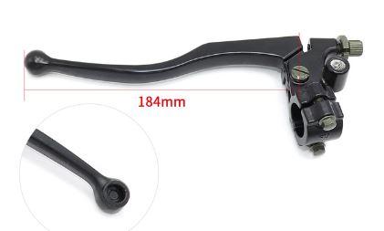 CLUTCH LEVER BLACK SHORT WITH MIRROR MOUNTING M10 image 1