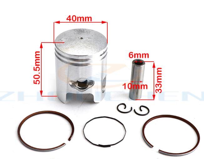 PISTON KIT 01-10 YAMAHA JOG MINARELLI 50 40.50MM 10MM thumbnail 4