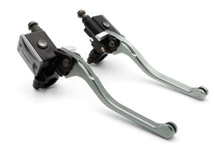 HYDRAULIC CLUTCH & BRAKE LEVERS MASTER CYLINDER SET 7/8 22mm UNIVERSAL MOTORCYCLE thumbnail 2