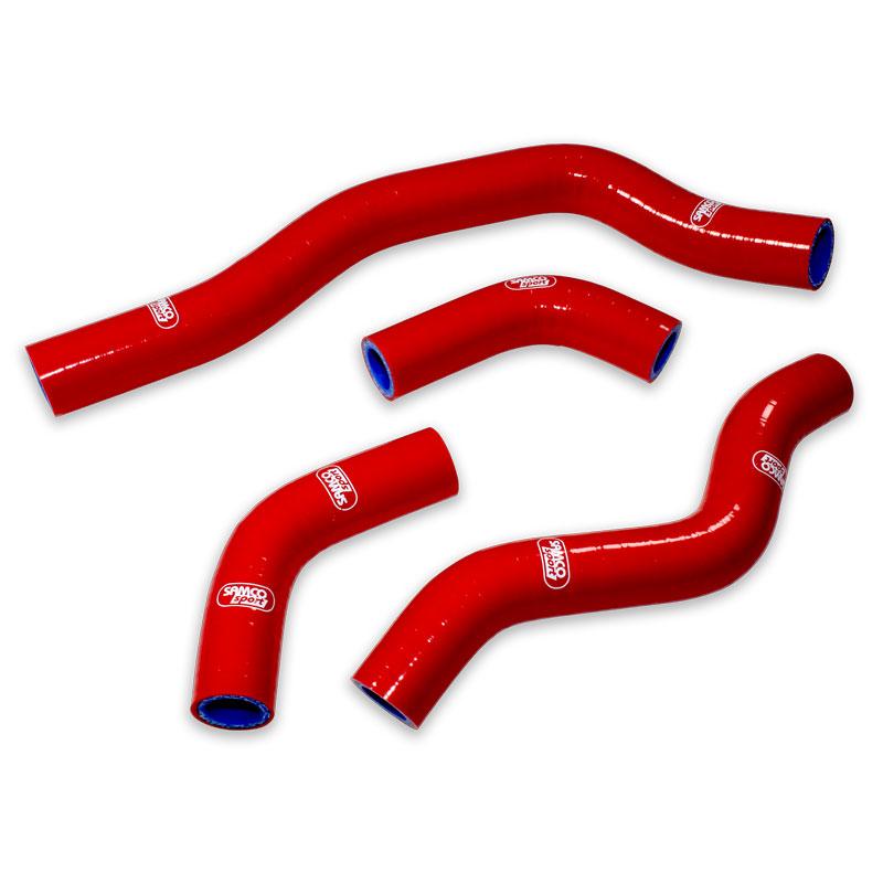 COOLANT HOSE 4 PIECE KIT RED 05-16 HONDA 450 CRF X SAMCO SPORT HON-38-RD image 1