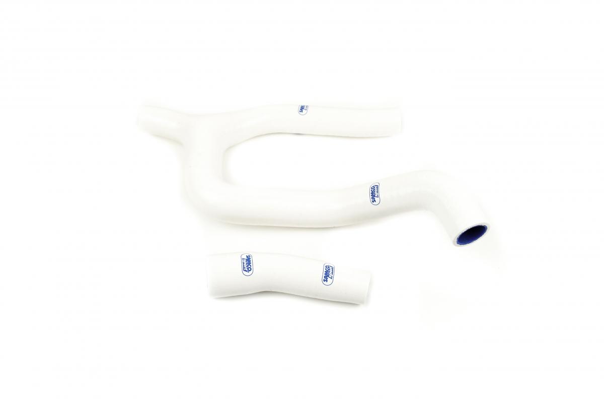 COOLANT HOSE 2 PIECE KIT WHITE GAS HUSQ KTM 250 350 'Y' RACE DESIGN SAMCO KTM-106-WH image 1