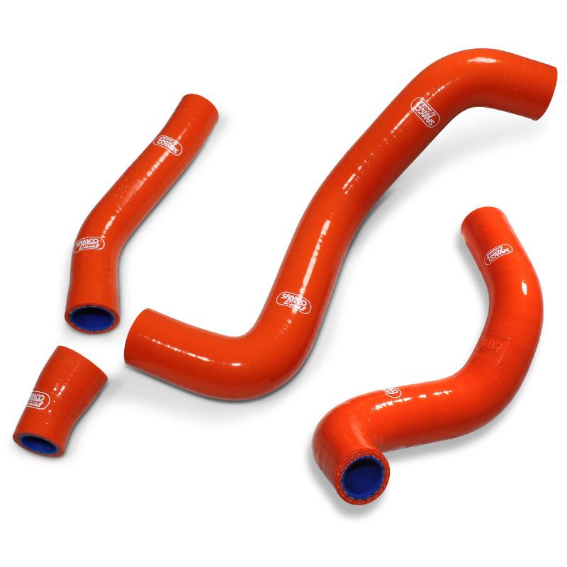 COOLANT HOSE 4 PIECE KIT ORANGE 19-23 GAS HUSQ KTM 350 OEM DESIGN SAMCO KTM-111-OR image 1