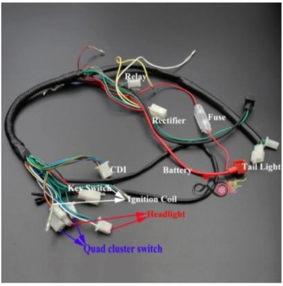 UNIVERSAL Engine Wire Wiring Harness Loom, PIT BIKE / QUAD / BUGGY / GO KART thumbnail 2