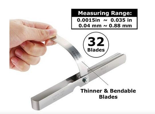 FEELER GAUGE 32 BLADE METRIC AND IMPERIAL 0.04–0.88mm thumbnail 5