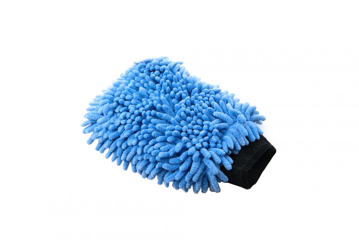 CLEANING 2-IN-1 WASH MITT, MICROFIBRE & SPONGE image 1