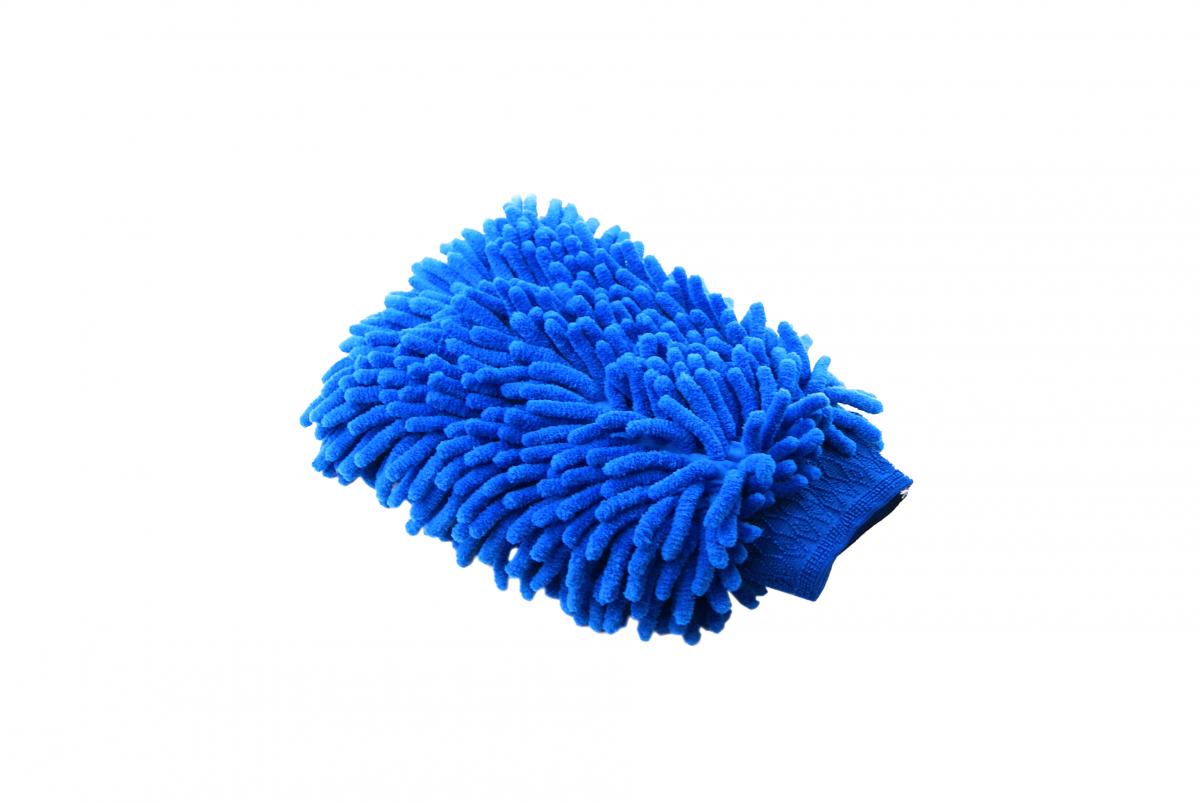 CLEANING 2-IN-1 MICROFIBRE WASH MIT, LONG-PILE CHENILLE & SPONGE / RAG / CLOTH image 1