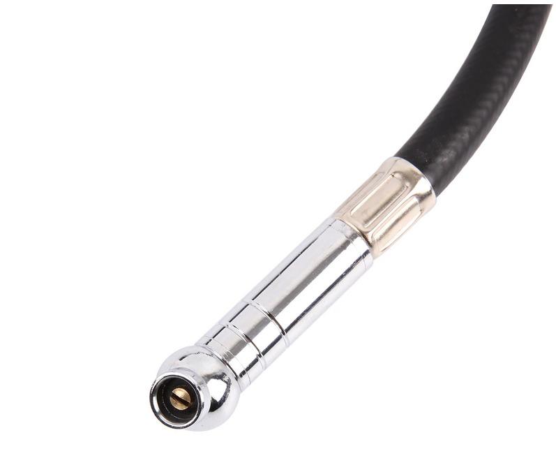 TYRE PRESSURE GAUGE WITH HOSE, 0-30PSI / 360° SWIVEL CHUCK / 45° HEAD thumbnail 2