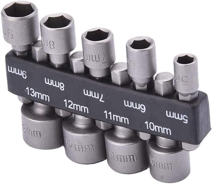 9PCS NUT HEX SOCKET DRIVER SET, 5mm - 13mm / DRILL / SCREWDRIVER thumbnail 3