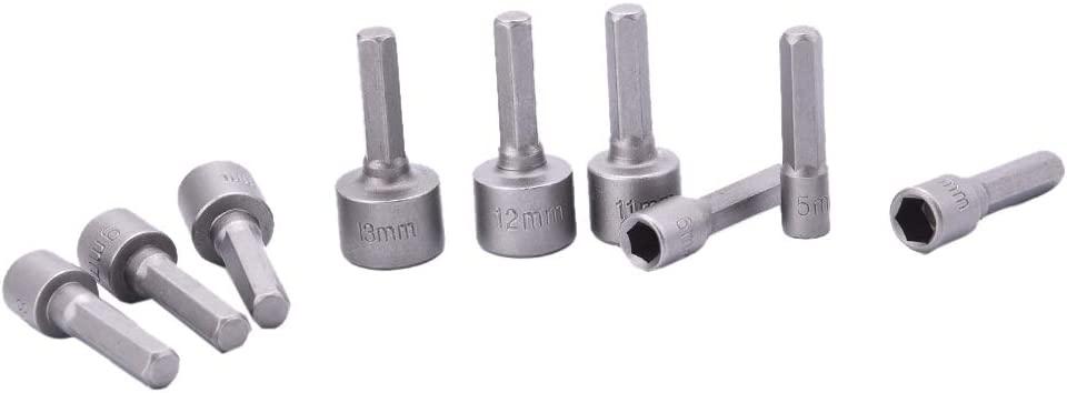 9PCS NUT HEX SOCKET DRIVER SET, 5mm - 13mm / DRILL / SCREWDRIVER thumbnail 5
