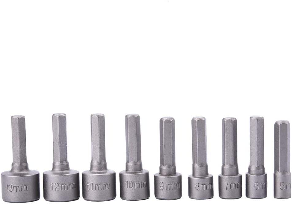 9PCS NUT HEX SOCKET DRIVER SET, 5mm - 13mm / DRILL / SCREWDRIVER thumbnail 6