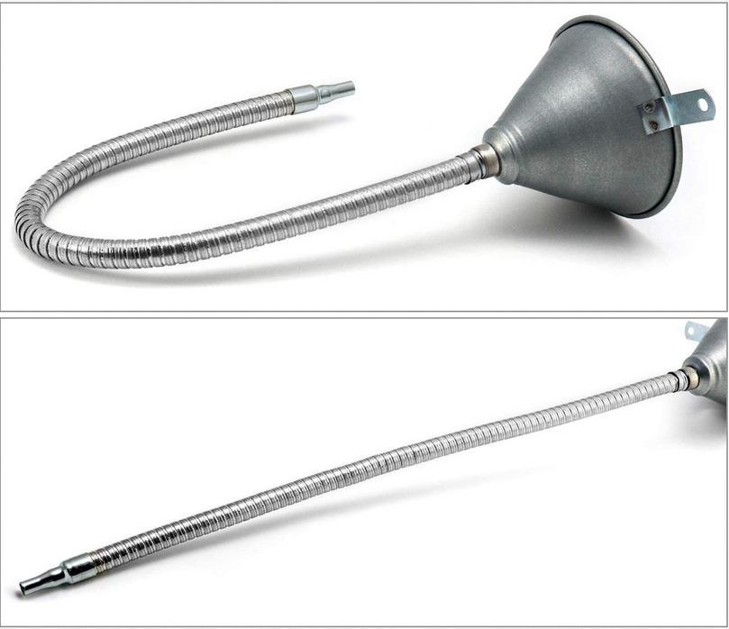METAL FLEXIBLE SHAFT FUNNEL, MESH FILTER / 370MM LONG / BENDABLE thumbnail 6
