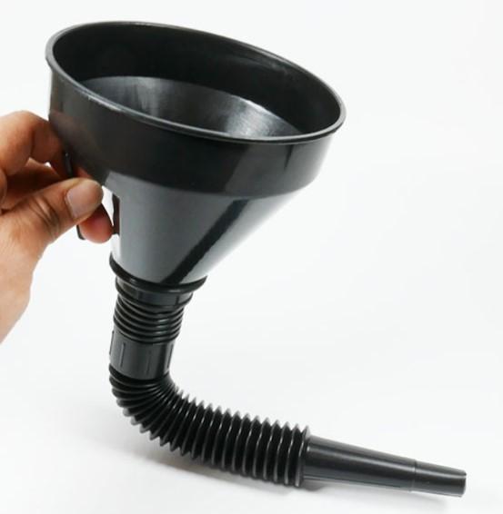 PLASTIC FLEXIBLE FUNNEL BLACK, 290MM LONG WITH FILTER MESH thumbnail 2