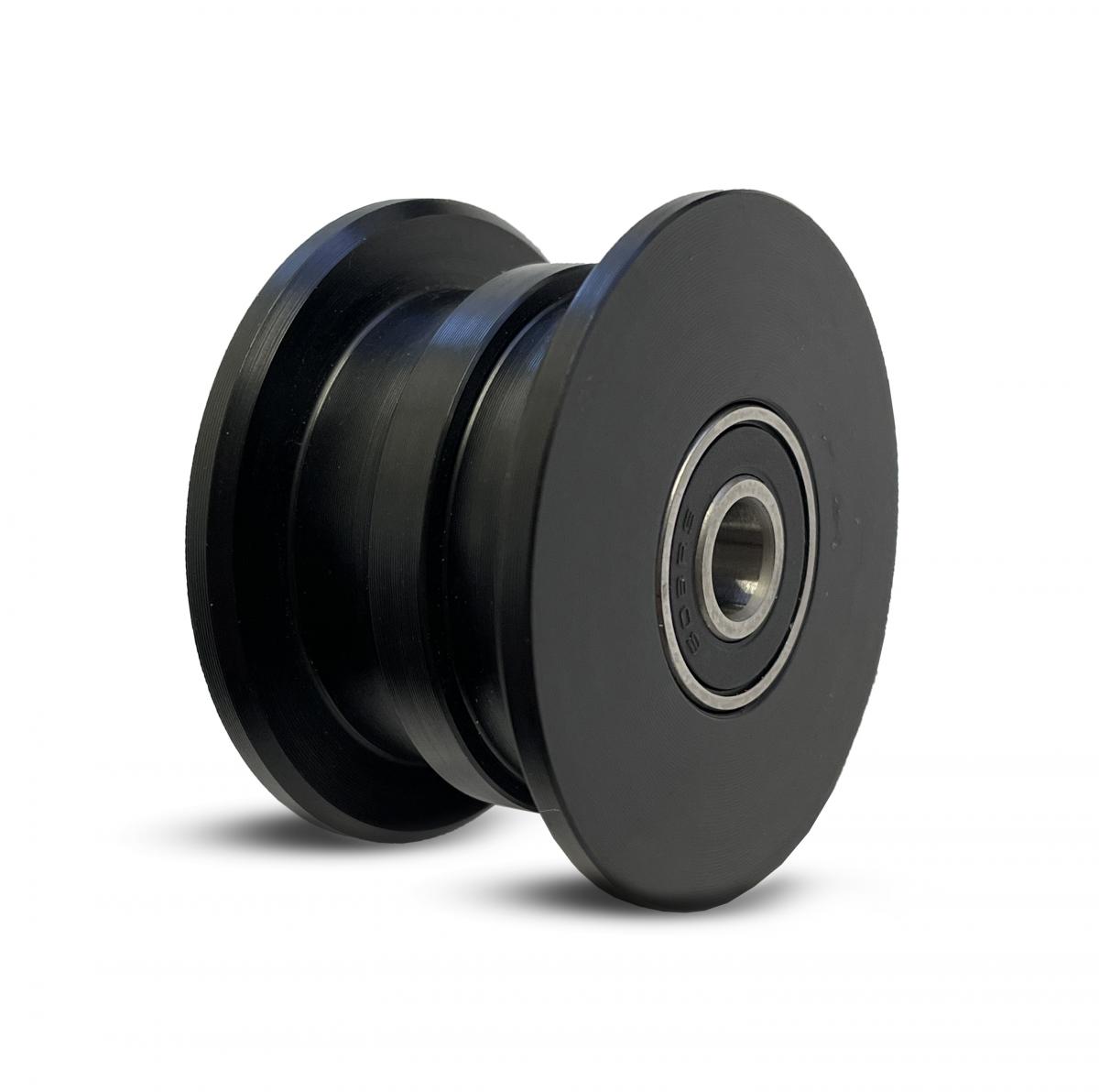 CHAIN ROLLER IDxODxW 8x50x30 BLACK, NYLON 66 / LONG LASTING / 50MM OD, FIR-BRAND HIGH SIDES image 1