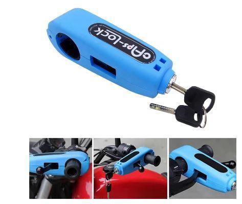 HANDLEBAR GRIP LEVER LOCK – BLUE – ANTI THEFT SAFETY DEVICE thumbnail 2