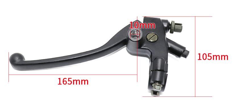 Left Clutch Lever Honda, Black With Mirror mounting M10, CB400 CB600 VFR400 CB-1 Hornet 250 thumbnail 2