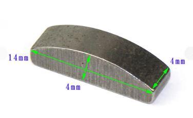 WOODRUFF KEY 4.00 x 14.00 x 4.00mm PACK OF 4 thumbnail 2